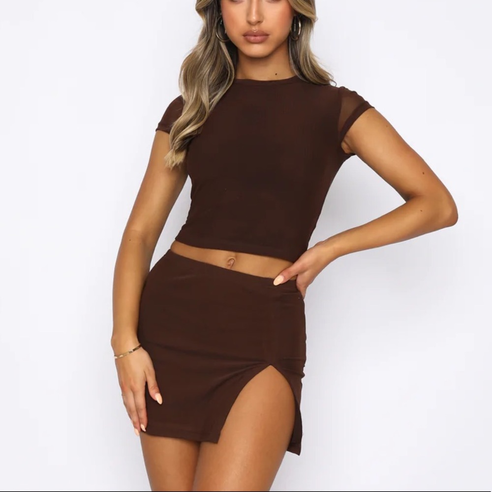 White Fox Boutique Brown Set NWT